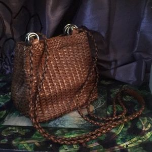 Ann Taylor woven leather crossbody